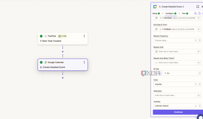 configuring event details for google calendar in zapier