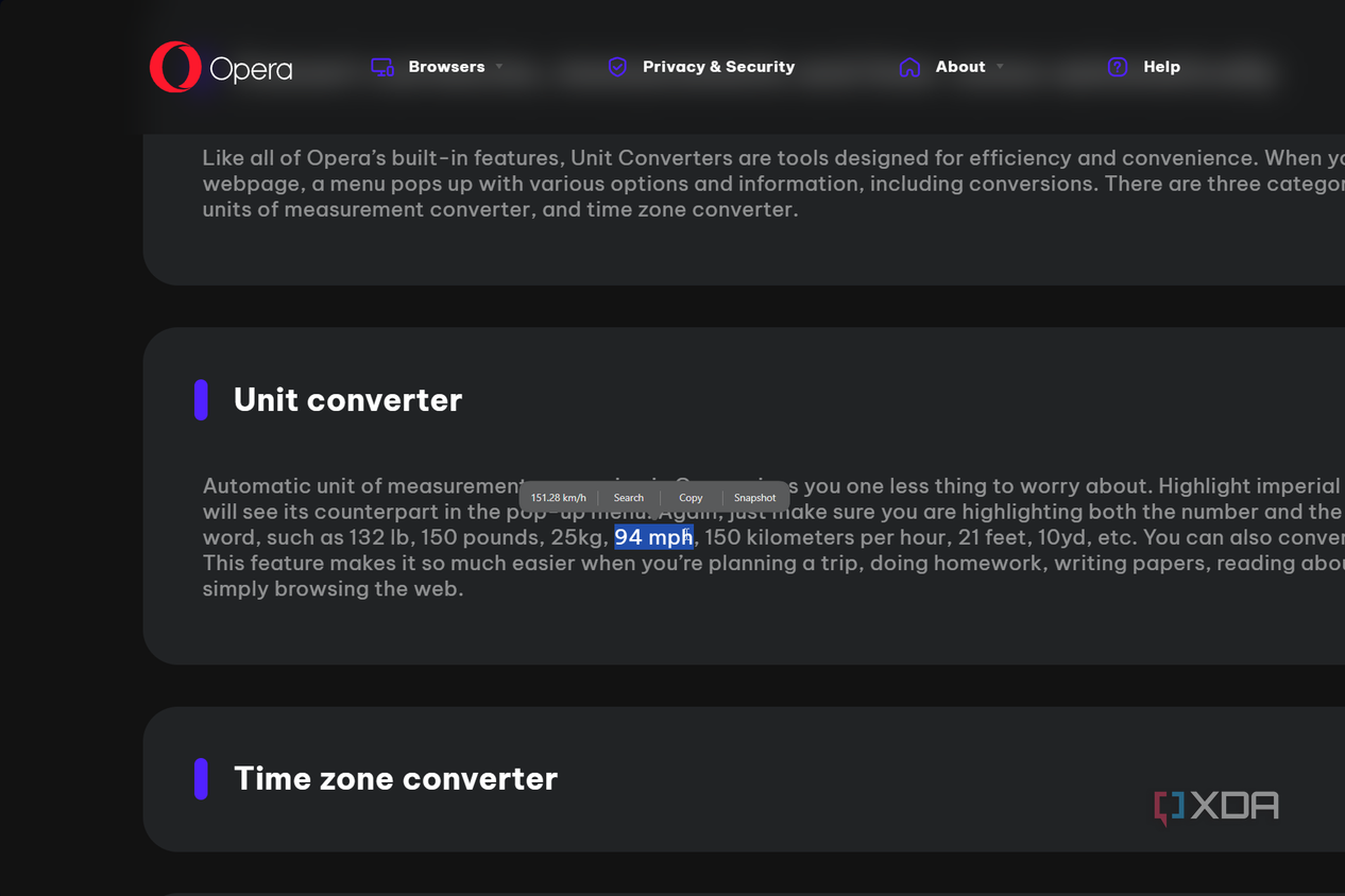 converting miles in opera