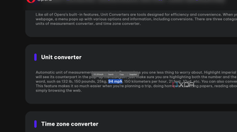 converting miles in opera