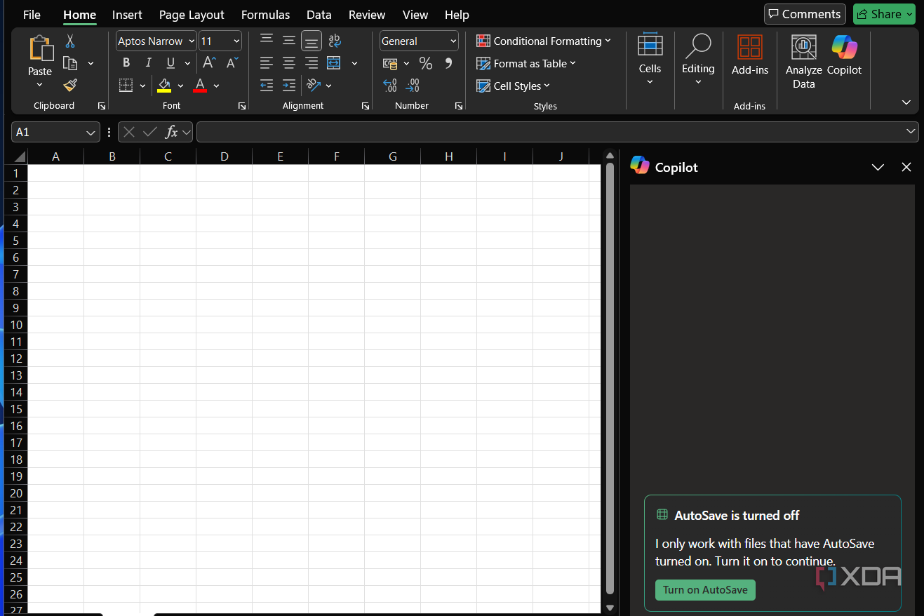 the copilot pane in excel