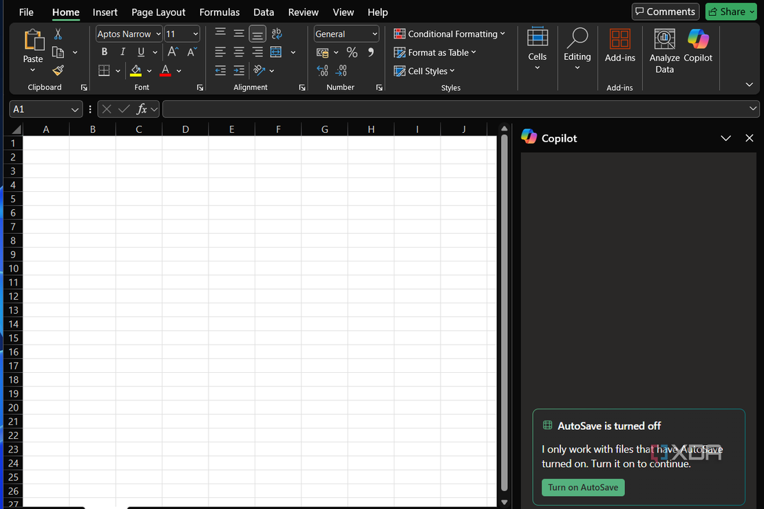 the copilot pane in excel