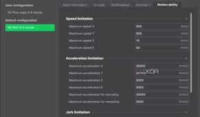 Creality Print motion settings