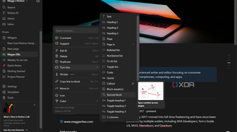 creating a synced block in notion