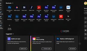 Creative Cloud app shortcuts