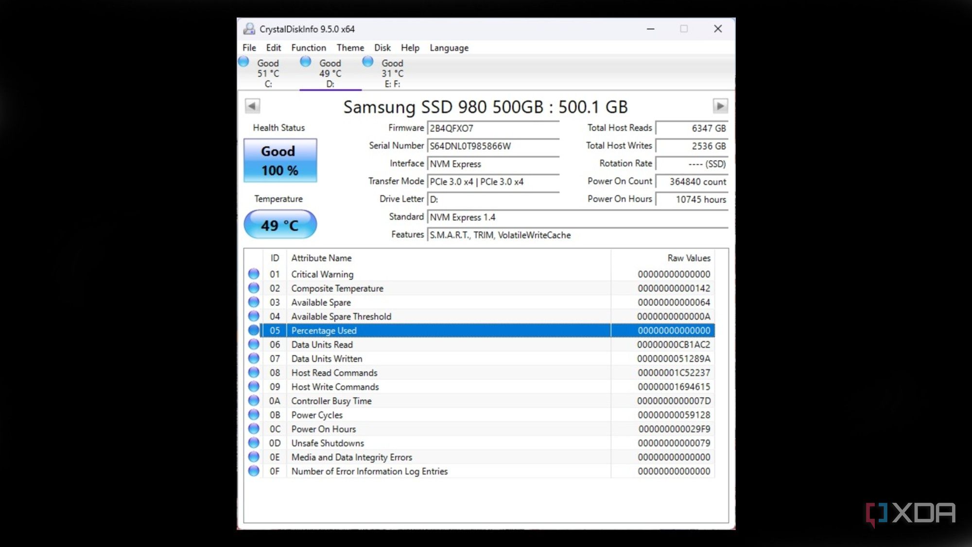 CrystalDiskInfo2