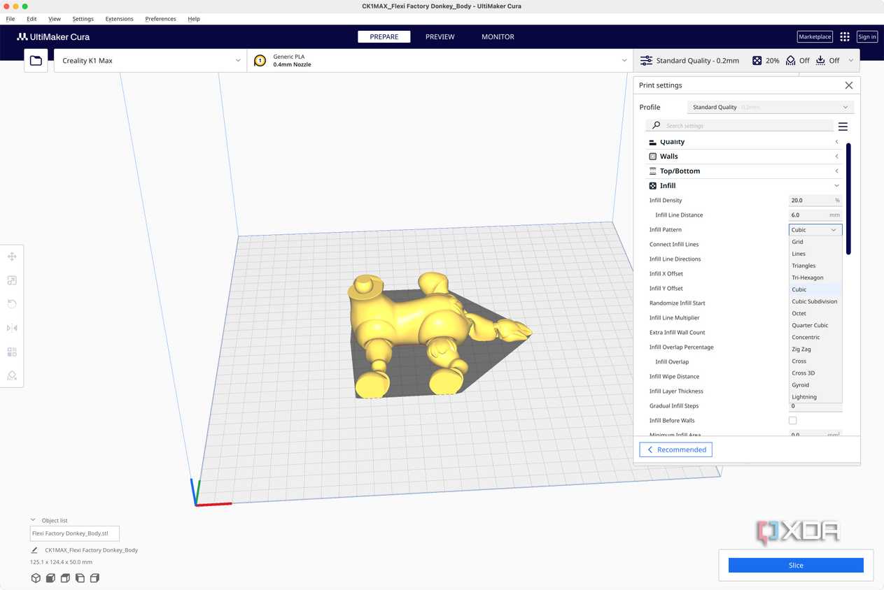 cura infill settings