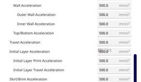 Cura motion settings