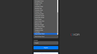 currency options in wallos