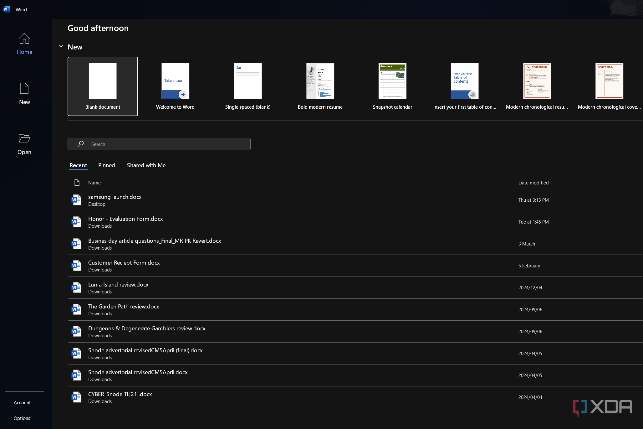 dark mode in word