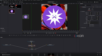 DaVinci Resolve editing transform node and adding keyframes