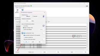 Instruction to open the DiskCheckup configuration window
