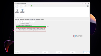 DiskCheckup warning on seft testing limitations