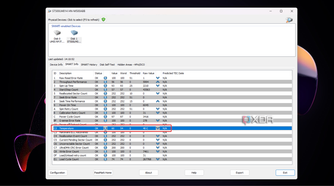 Checking the SSD temperature in DiskCheckup SMART section