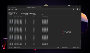 The exported report about the SSD temperature readings from DiskCheckup