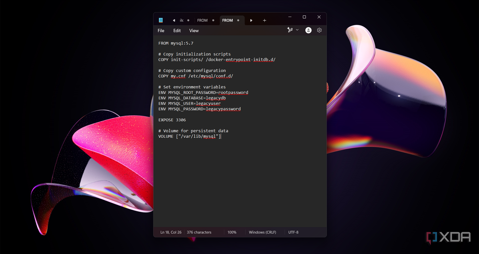 Dockerfile-example-for-database-applications