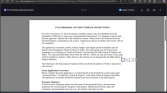 screenshot shwoing document example in Proton Docs