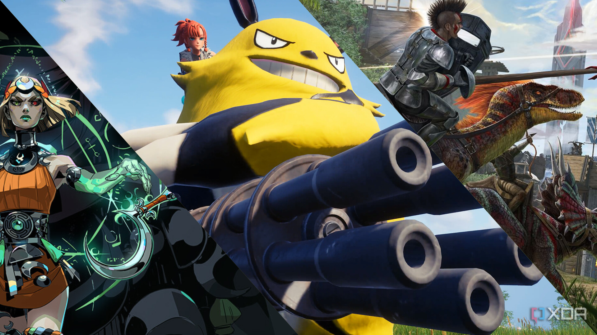 Hades II, Palworld, and Ark Survival Ascended cover art