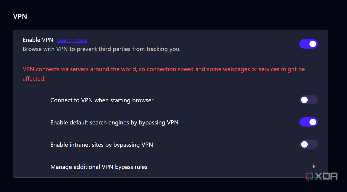 enabling the free vpn in opera