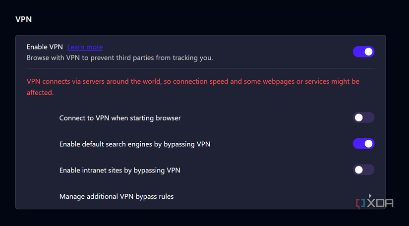 enabling the free vpn in opera