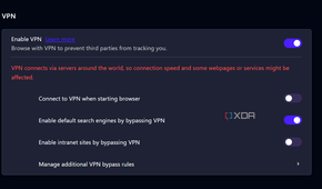 enabling the free vpn in opera