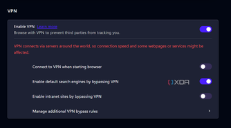 enabling the free vpn in opera