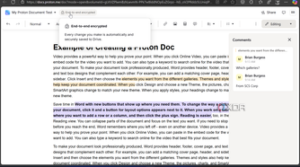 showing end-to-end encryption of Proton Docs
