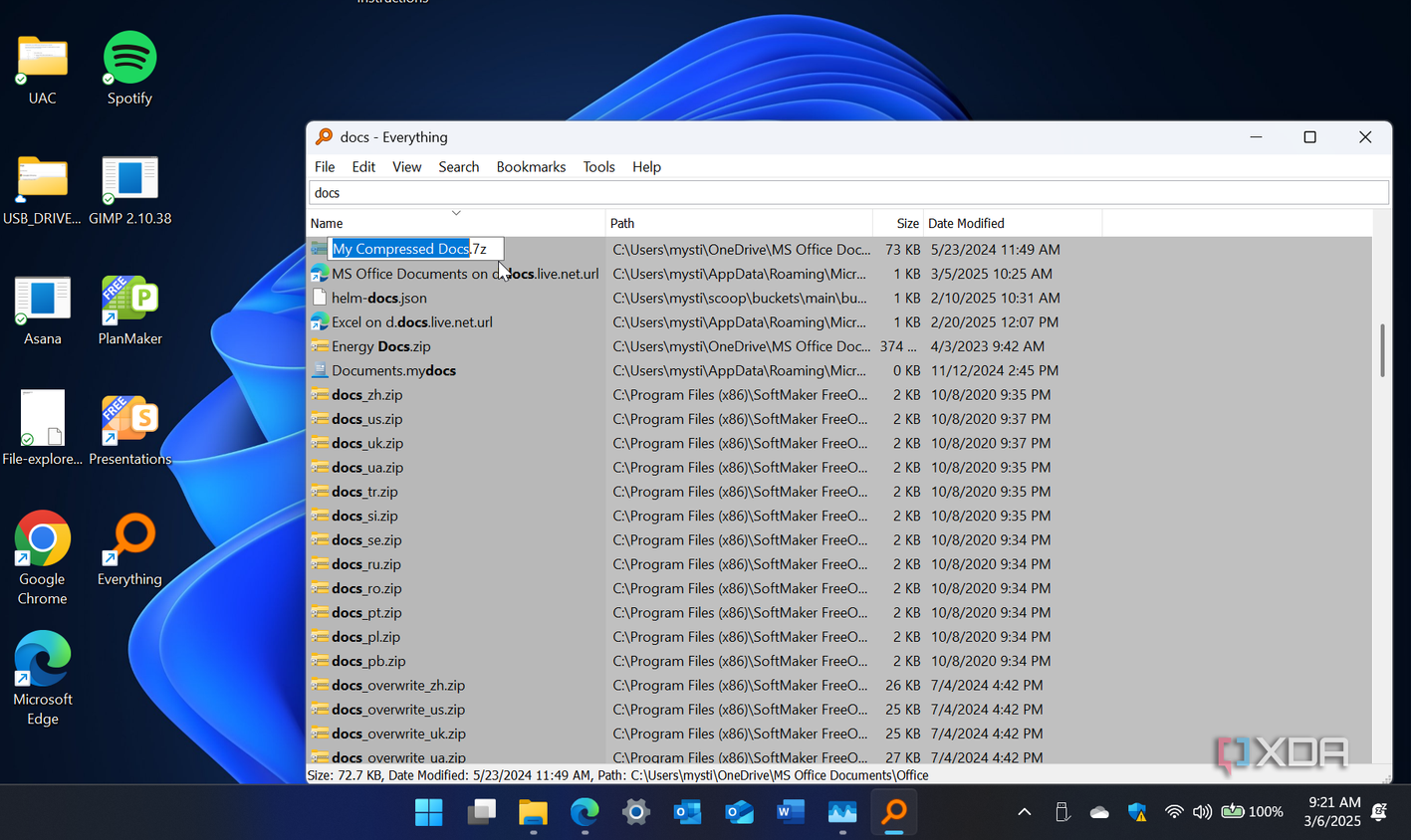 Шесть бесплатных open-source инструментов для Windows, которые экономят бюджет интерфейс программы Everything для поиска файлов на Windows 11