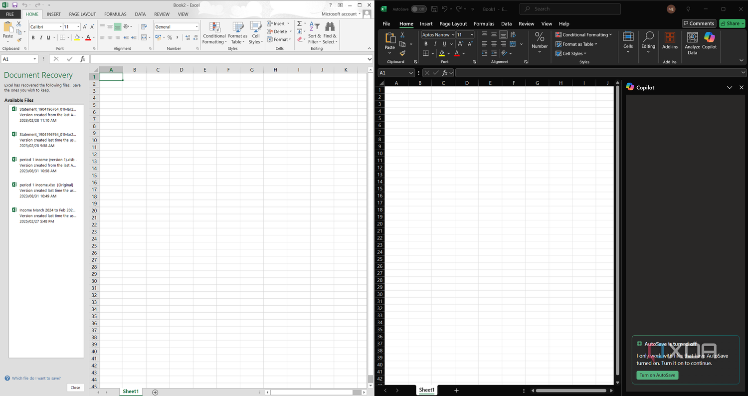 excel 2013 next to excel 365