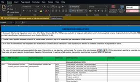 excel in dark mode with a white document