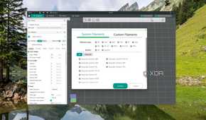 The filament and 3D printer settings in Orca
