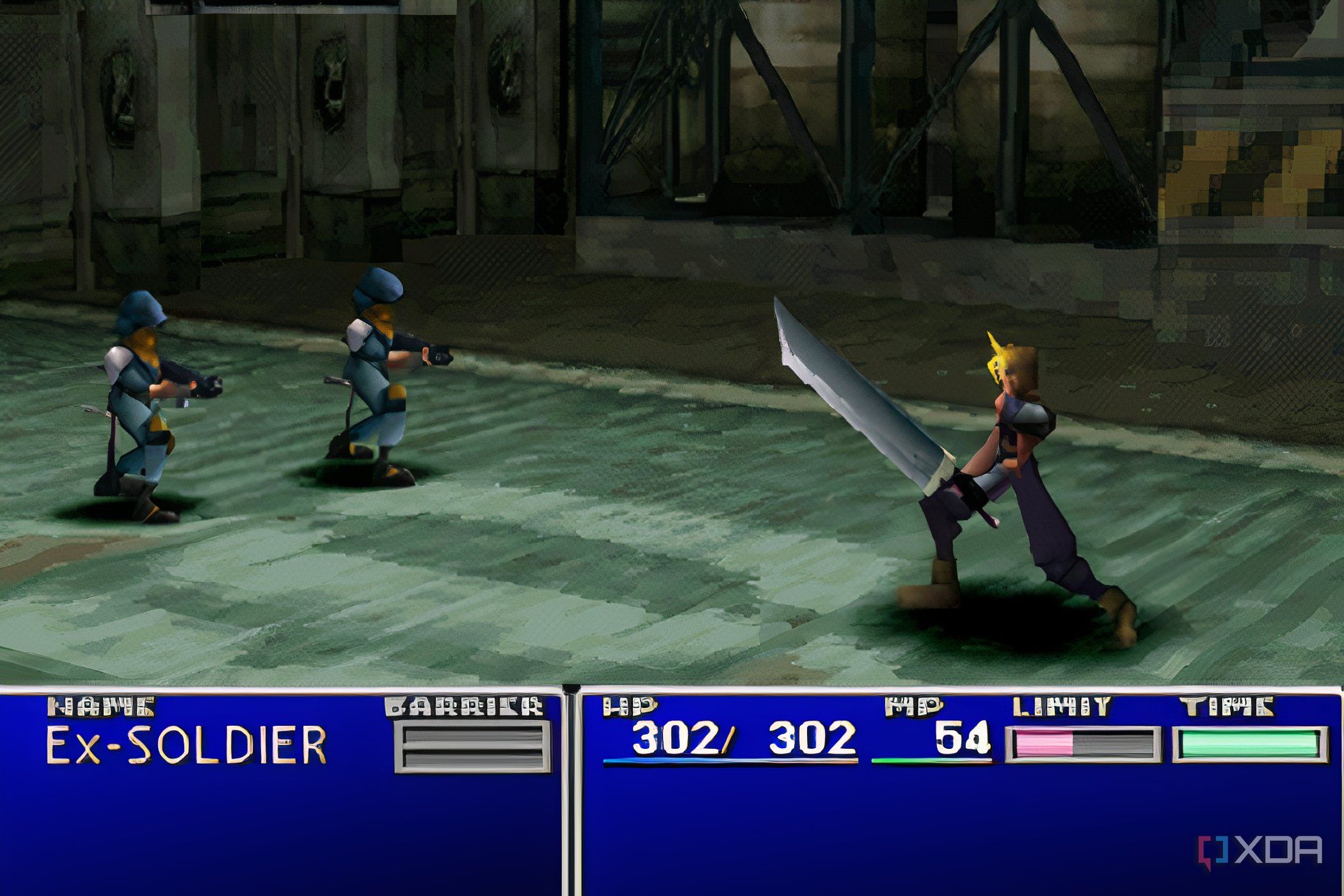 A screenshot from the game Final Fantasy VII, released in 1997.