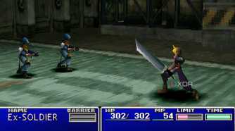 A screenshot from the game Final Fantasy VII, released in 1997.
