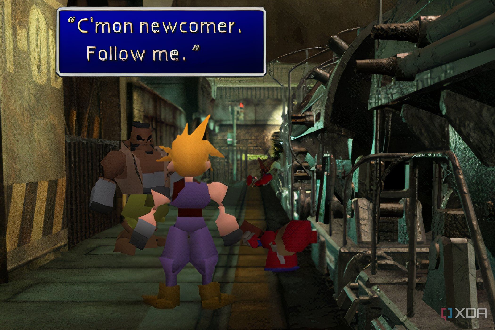 A screenshot from the game Final Fantasy VII, released in 1997.