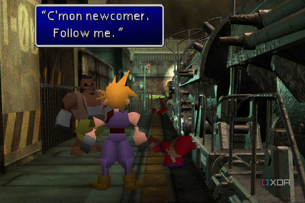A screenshot from the game Final Fantasy VII, released in 1997.