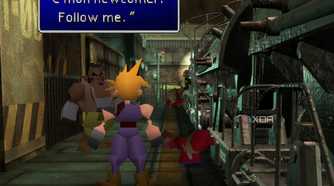 A screenshot from the game Final Fantasy VII, released in 1997.