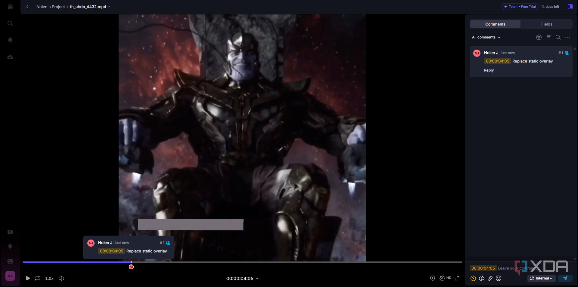 Frame IO add feedback
