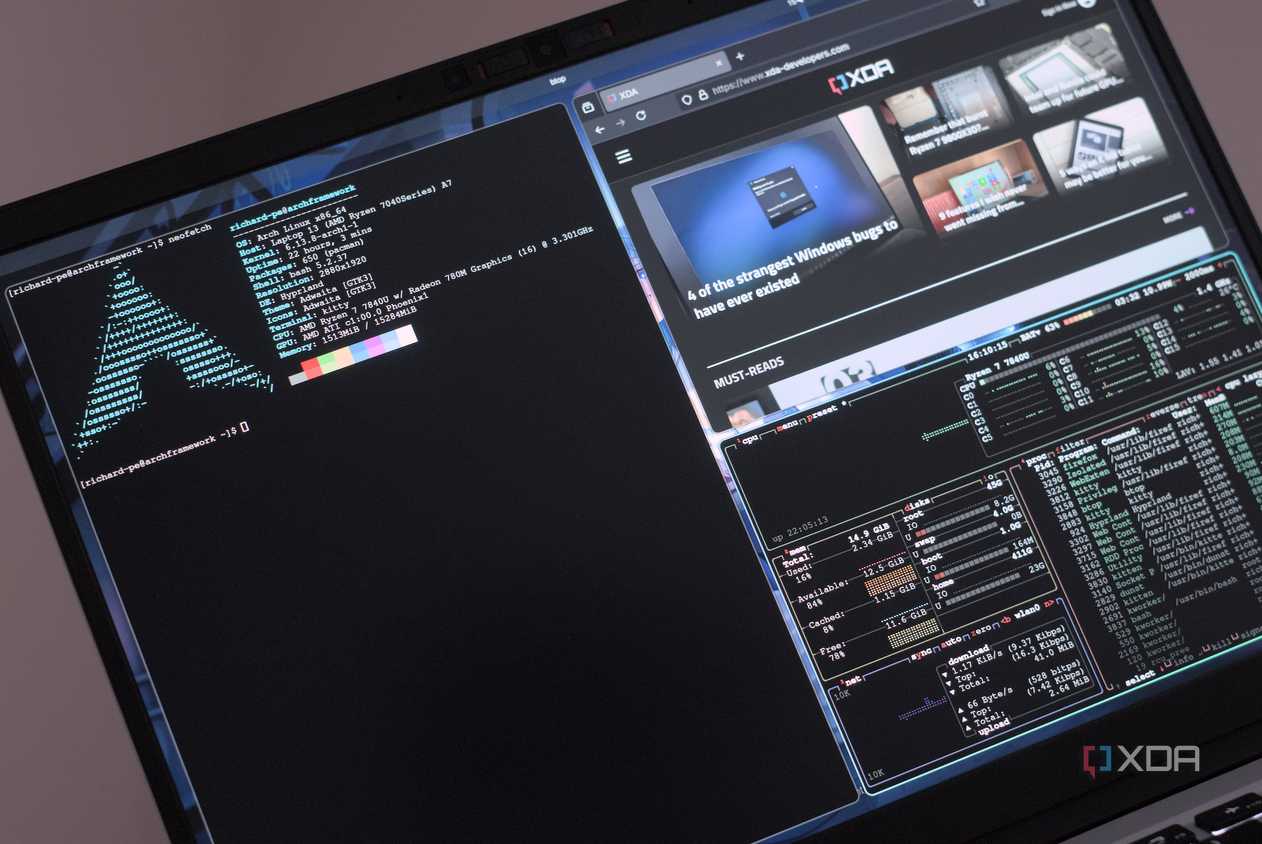 Hyprland Arch Linux on Framework laptop