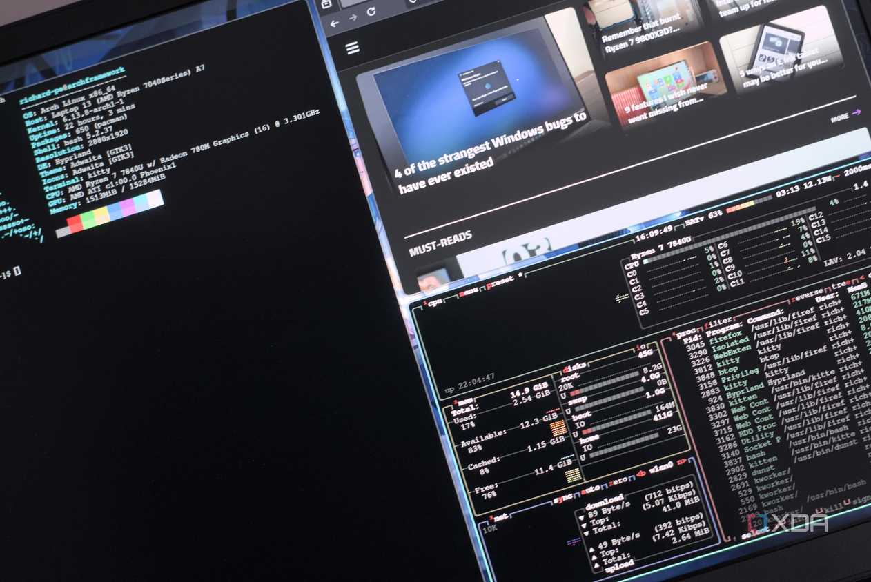 Hyprland Arch Linux on Framework laptop