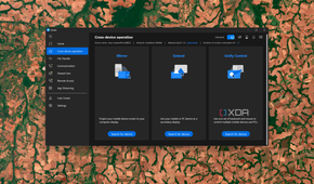 Screenshot of GlideX showing available options for connecting with a phone