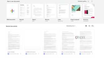 google docs in light mode on chrome