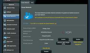 View guest Wi-Fi SSID, Authentication methoda, and password in router interface