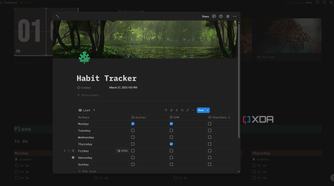 habit tracker in notion