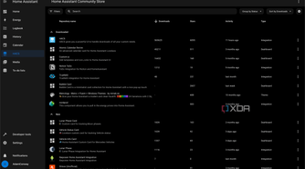 HACS Home Assistant default page