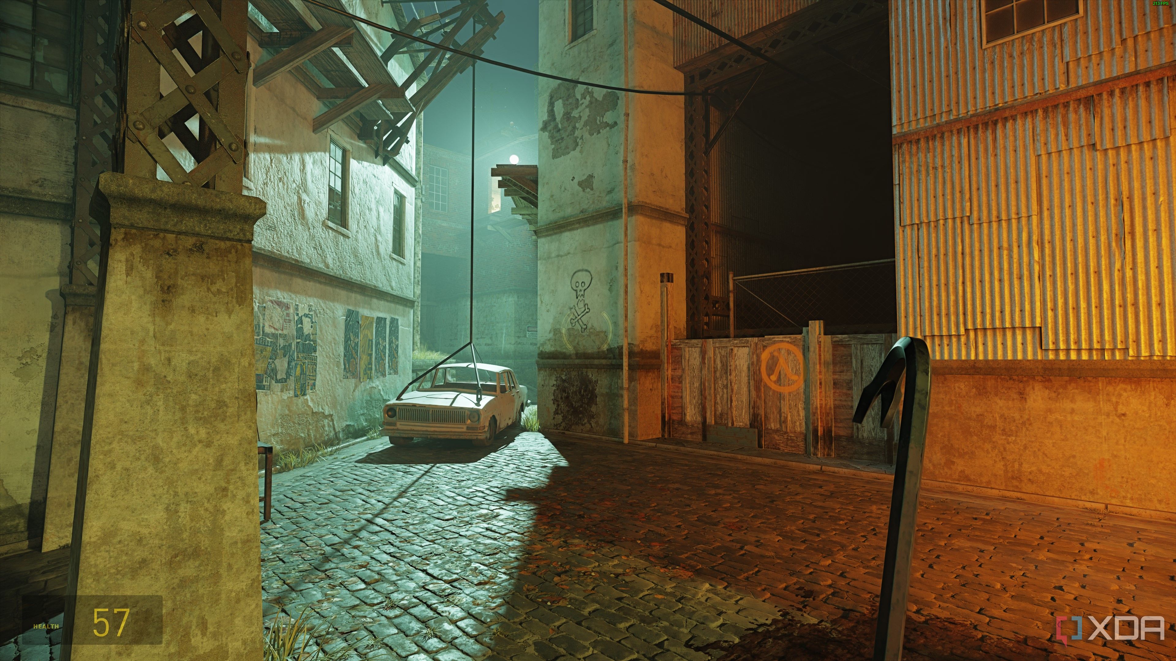 A scene from Half-Life 2 RTX. 