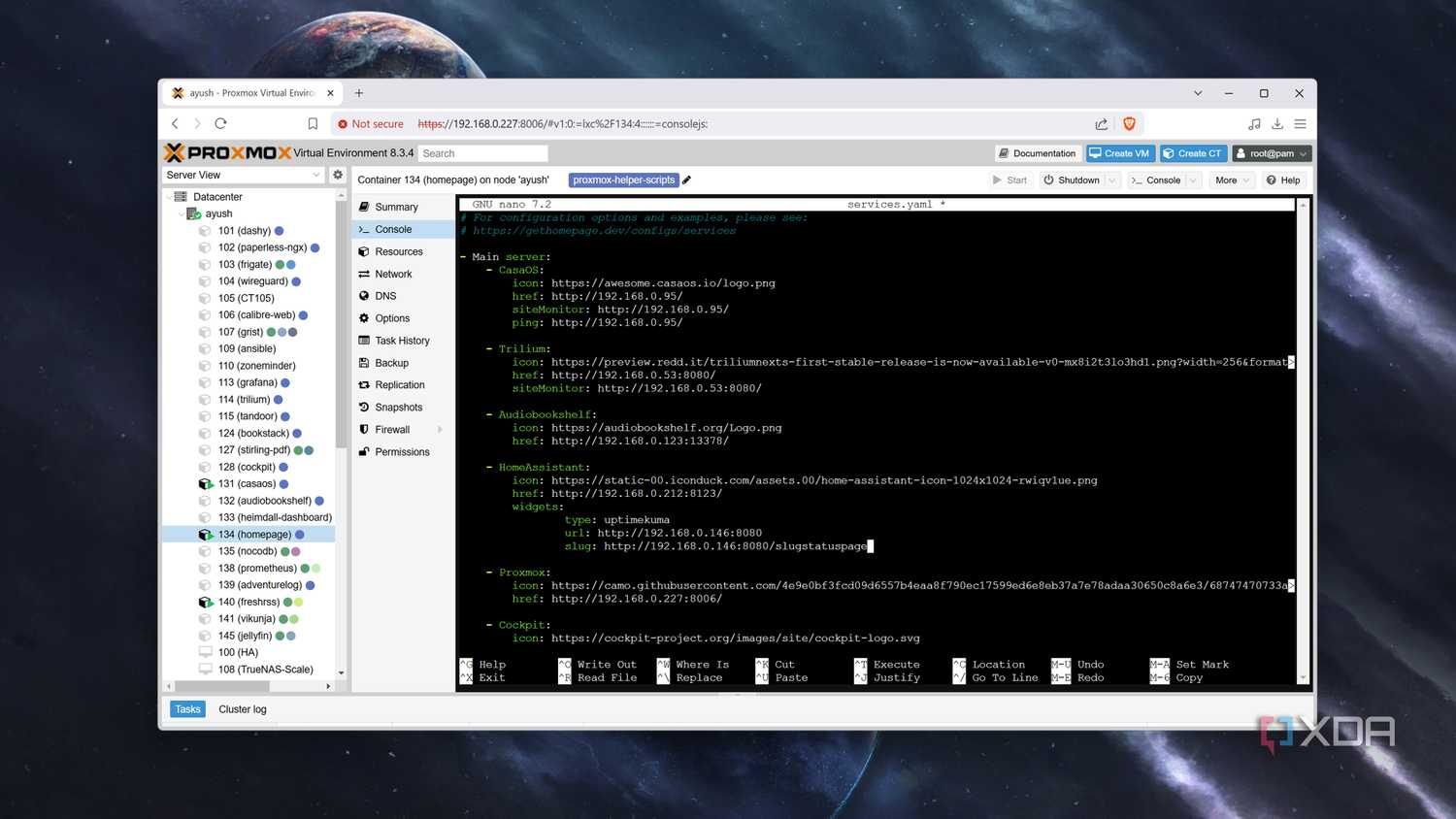 Adding widgets to Homepage
