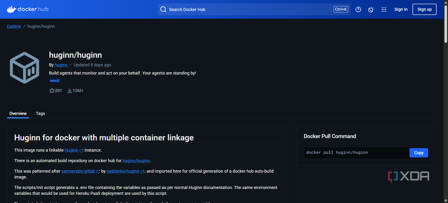 Huginn-Dockerhub-agent