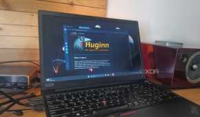 Laptop screen displaying the Huginn GitHub page