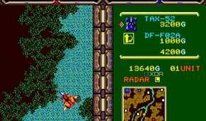 A screenshot showing the level map and the ship navigating the screen.