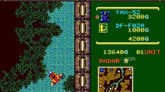 A screenshot showing the level map and the ship navigating the screen.