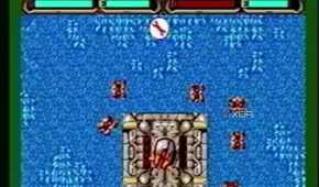 A structure firing at the player.
